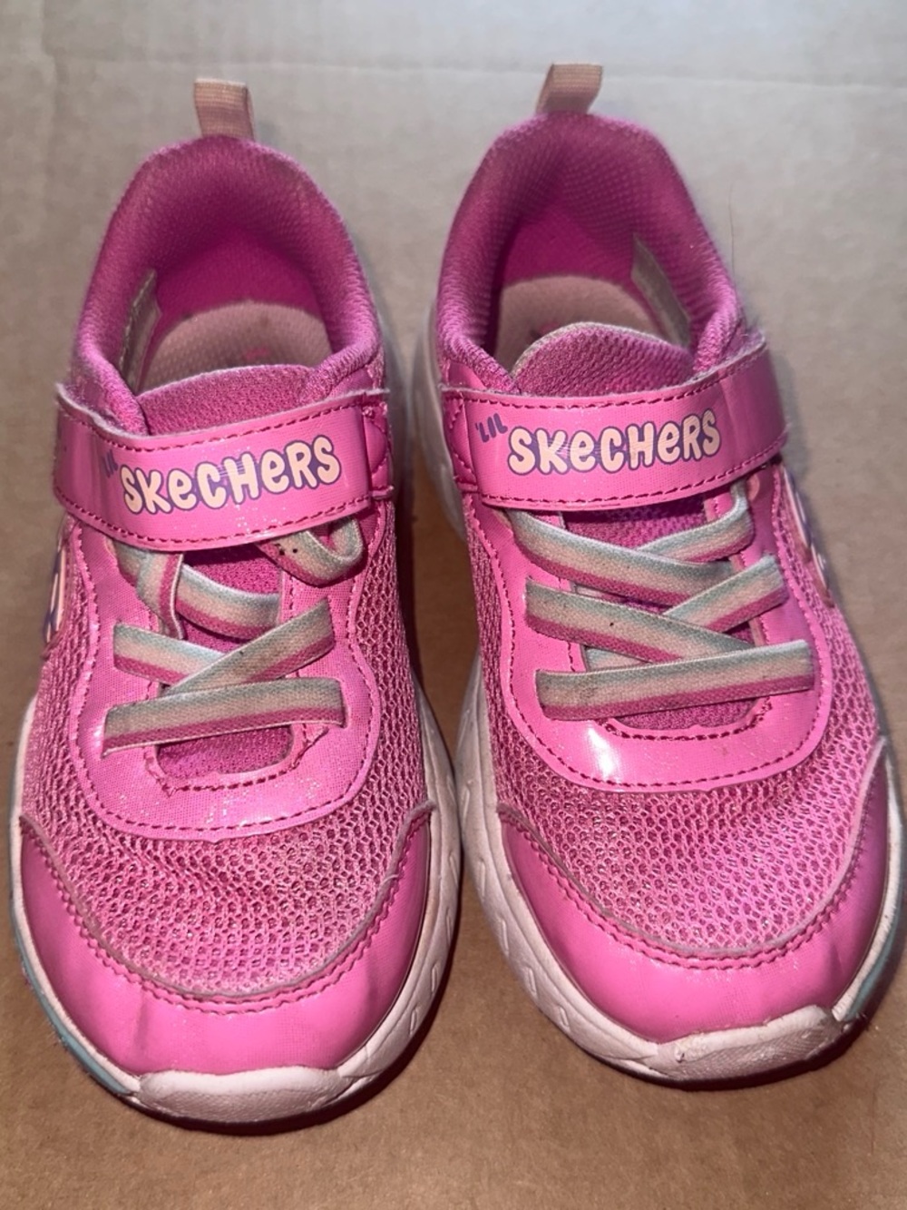 Skechers Kids' Pink Velcro Athletic Sneakers